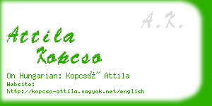 attila kopcso business card